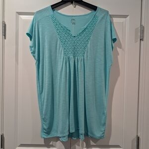 Just My Size Light Blue Tunic Top